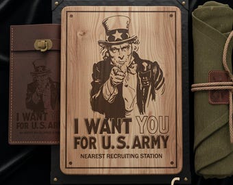 I Want You U.S. Army Vintage Vector | Laser Engraving & Print File SVG DXF LightBurn