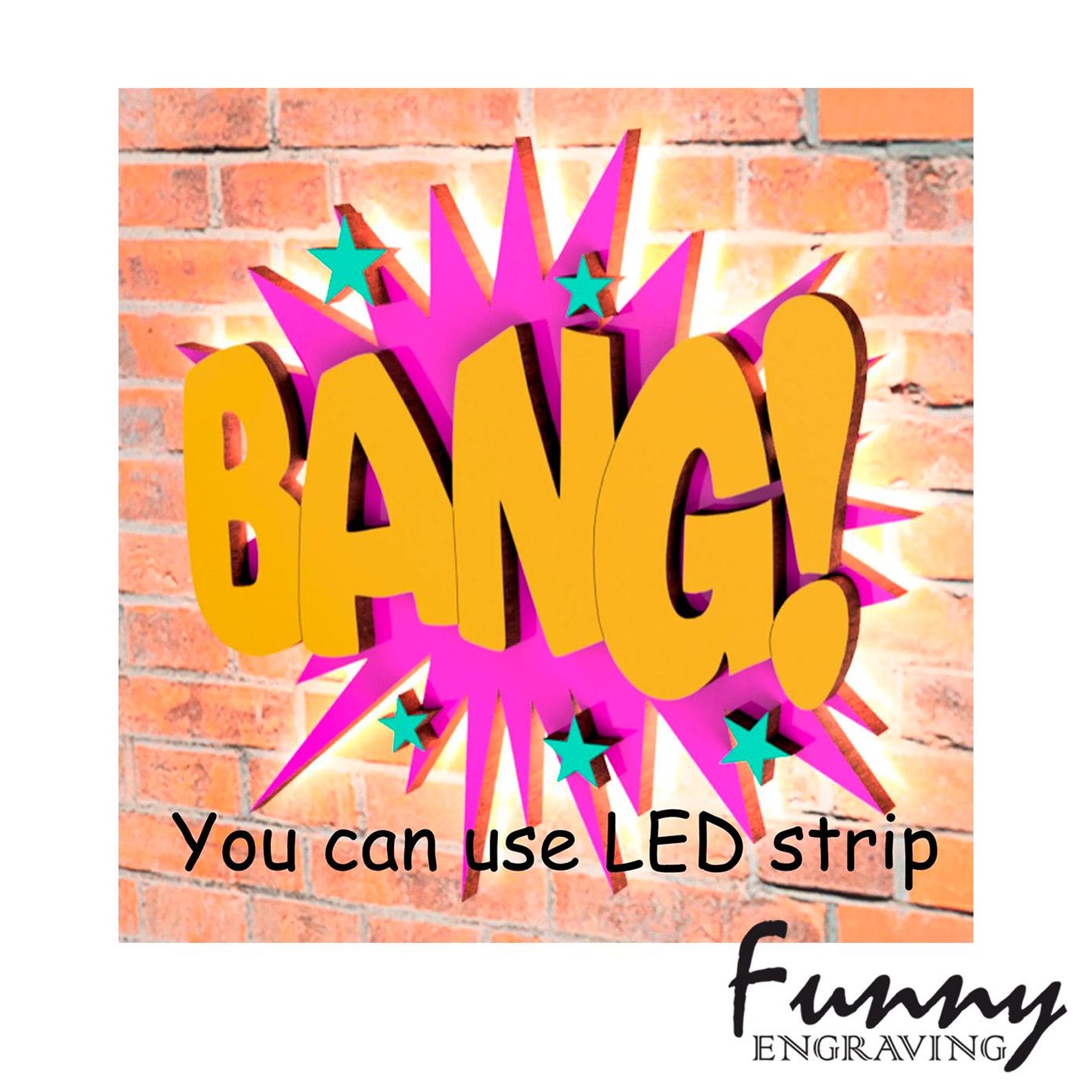 Retro Super Hero Comic Signs SVG, Laser Cutting Templates for Kids Room ...
