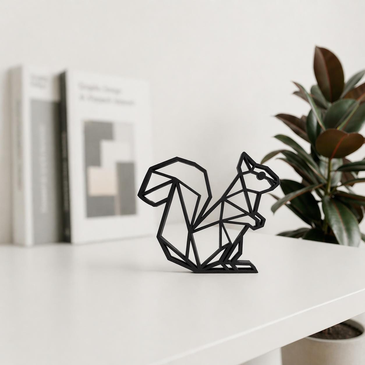 Geometric Squirrel Geometric Squirrel Figure 3D Printed | Polygonal Art | Minimalist ...