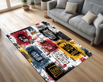 Alfombra Pop Art: estilo neoexpresionista urbano, 8x12