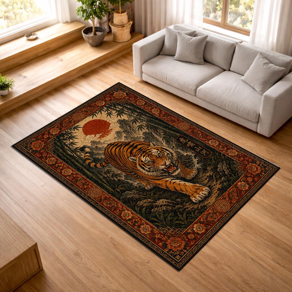 Chinese Tiger Rug - Etsy