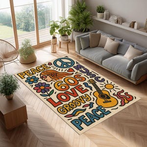 1950s Retro Ad Rug: Vintage Pop Art Design - Etsy