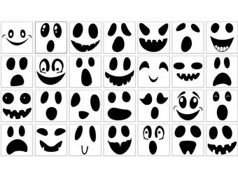 Ghost Face SVG Bundle PNG | Cute Halloween Shirt | Pumpkin Carving | Svg Png | Scary Pumpkin Halloween Faces