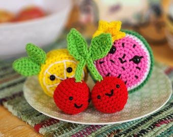 Springtime Crochet Fruit Bundle Easy Pattern PDF