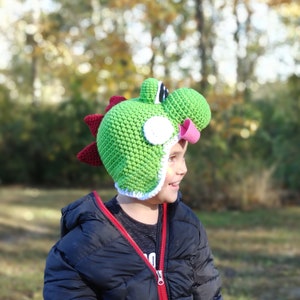 Yoshi Hat Crochet Pattern - Instant Download