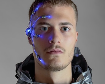 Circuitry fibre optic head system in silver