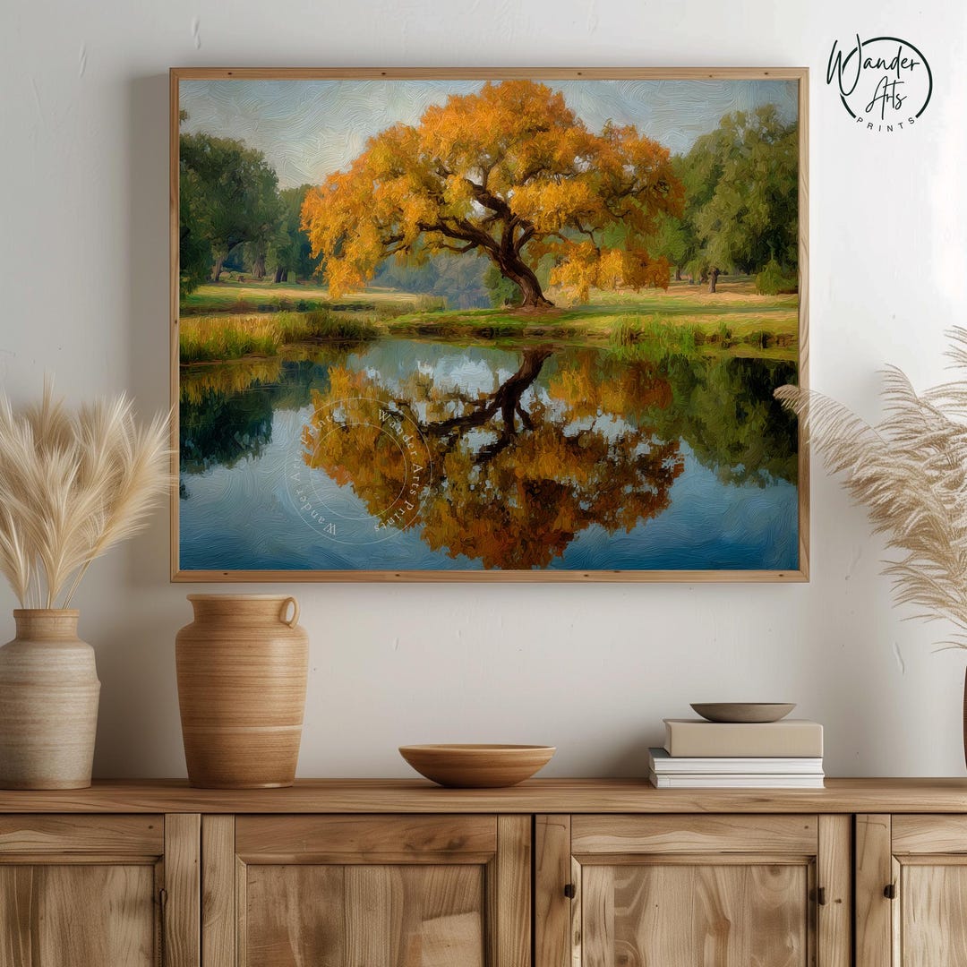Printable Autumn Elm Tree Art Grand Tree Shedding Leaves Rustic Fall Printable Autumn Elm Tree Art Grand Tree Shedding Leaves Rustic Fall