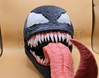 Venom Inspired Hinged Jaw Helmet