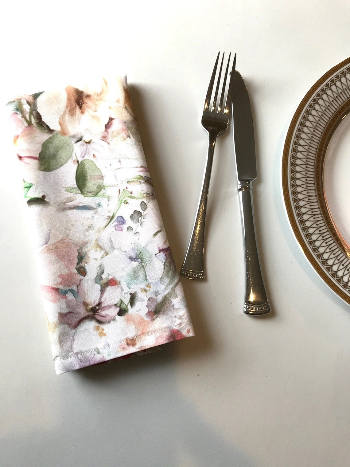 Cloth Napkins/Floral Table Linens Set of Four Etsy