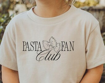 Kids Pasta Fan Club Shirt, Pasta Shirt, Kids Pasta Shirt, Funny Kids Shirt, Pasta Lover Tee, Toddler Graphic Tee