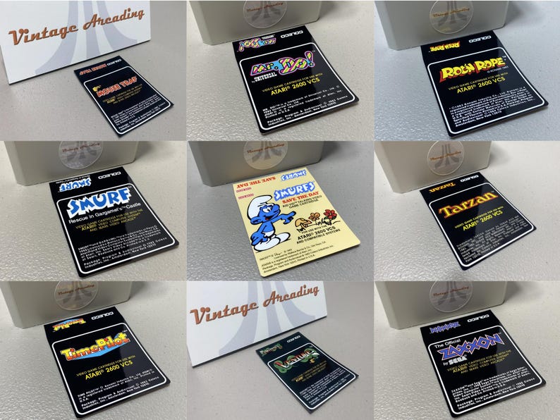 Gameobject Text Labels Coleco Game Cartridge Labels, Fits Atari 2600 - Etsy