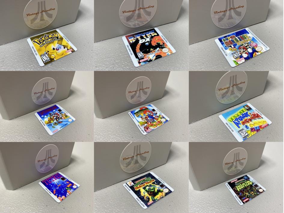 Nintendo Gameboy (fits Gameboy) Game Cartridge Labels - Etsy