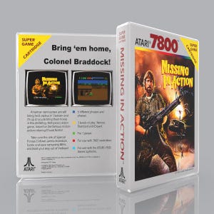Missing in Action (for Atari 7800) Game Case w/Adapter, No Game Included