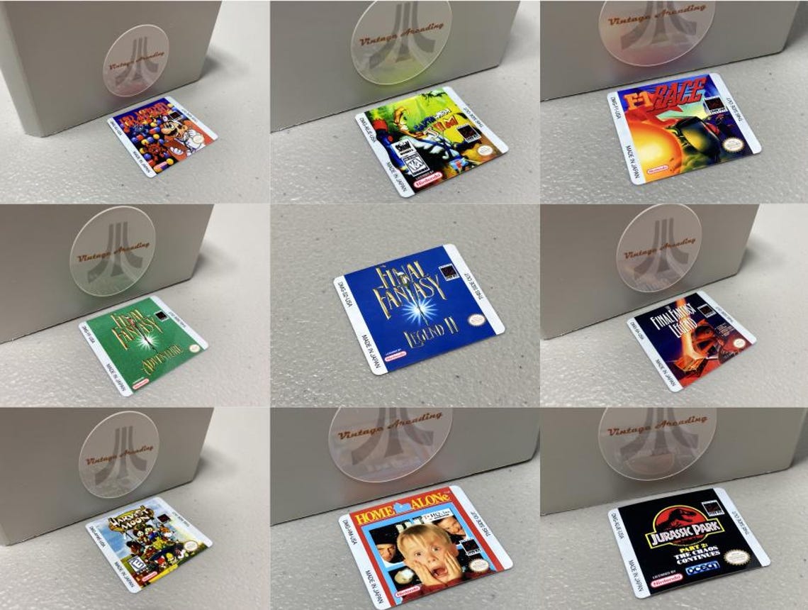 Nintendo Gameboy (fits Gameboy) Game Cartridge Labels - Etsy