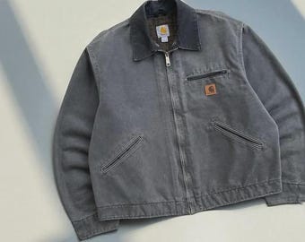 Vintage 2000's Carhartt Detroit Jacket: Blanket Lined, Black, XL