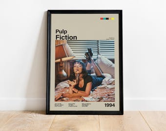 Póster de Pulp Fiction: Arte retro de Tarantino de Mia Wallace