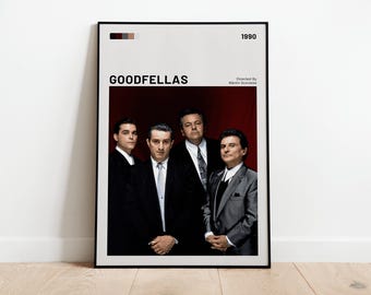 Goodfellas Poster, Mafia Movie Print, Scorsese Gangster Film Art, Classic Crime Decor, 90s Cinema Wall Poster