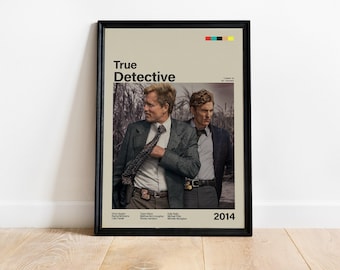True Detective Poster, Southern Noir Series Art, Detective Drama Print, Woody Harrelson Art, Crime Show Decor