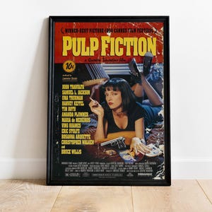 Pulp Fiction Poster: Mia Wallace Retro Tarantino Film Art