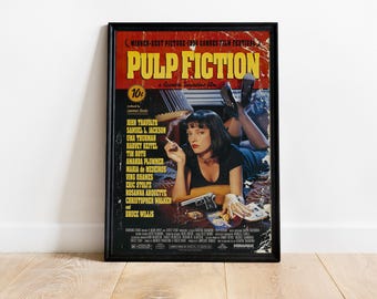 Pulp Fiction Poster: Mia Wallace Retro Tarantino Film Art