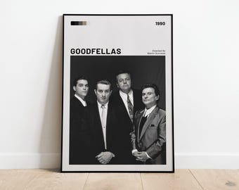 Goodfellas Poster, Mafia Movie Print, Scorsese Gangster Film Art, Classic Crime Decor, 90s Cinema Wall Poster