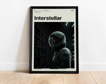 Interstellar Movie Poster: Minimalist Sci-Fi Art, Christopher Nolan Fan Gift