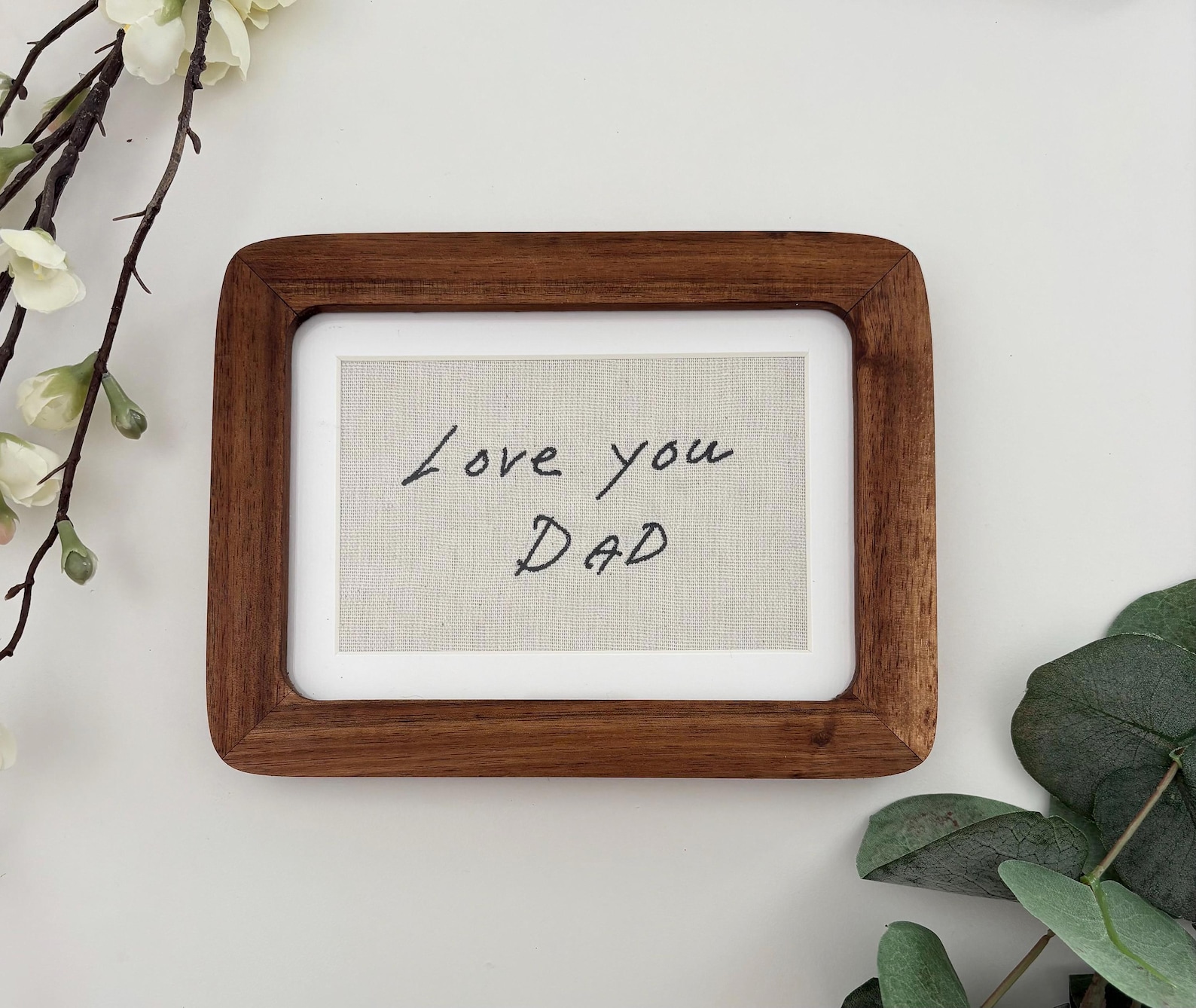 Custom Embroidered Handwritten Note | Personalized Canvas Keepsake ...