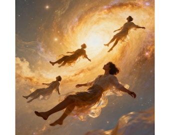 Goldener Aufstieg ins kosmische Licht