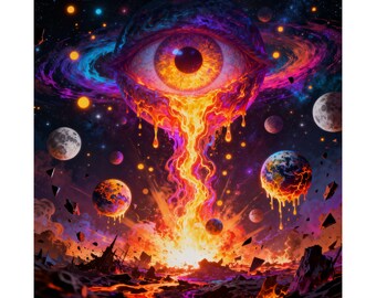 Poster „Kosmisches schmelzendes Auge“