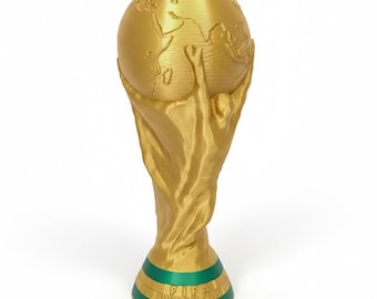 World Cup Trophy Replica, Gold Soccer Cup, Sports Decor (7", 9")