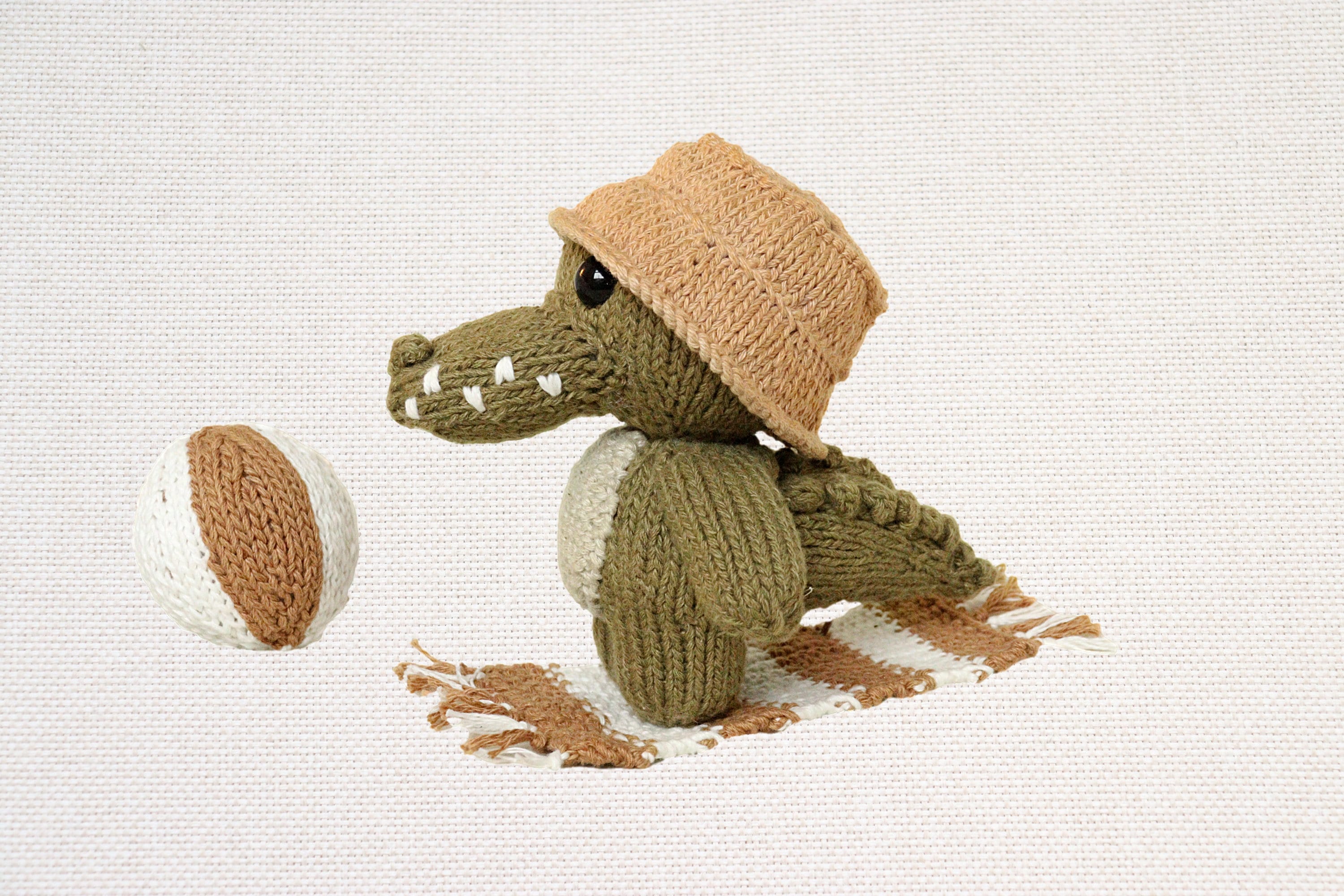 Greg the Gator PDF Knitting Pattern | Amigurumi Alligator