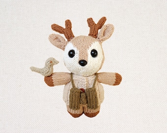 Ernie the Deer PDF Knitting Pattern | Amigurumi Reindeer | Stuffed Animal | Knit Doll