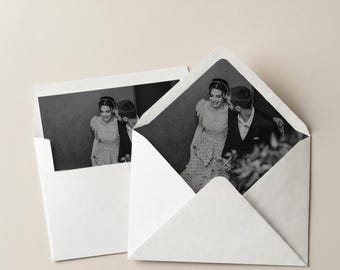 Wedding Envelope Liner Template | A7 & A6 Euro Flap + Square Flap | DIY Printable Canva Envelope Insert | Editable Digital Download