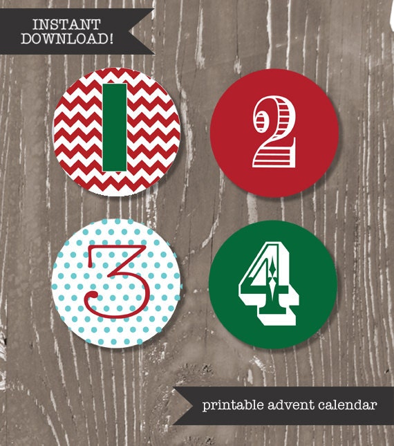Printable Advent Calendar Numbers With Activities 1 5