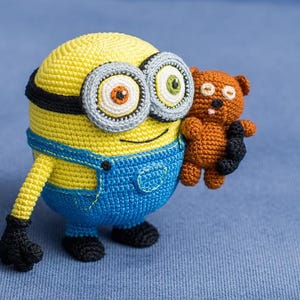 Minion and Bear Tim Amigurumi Pattern - Instant Download PDF