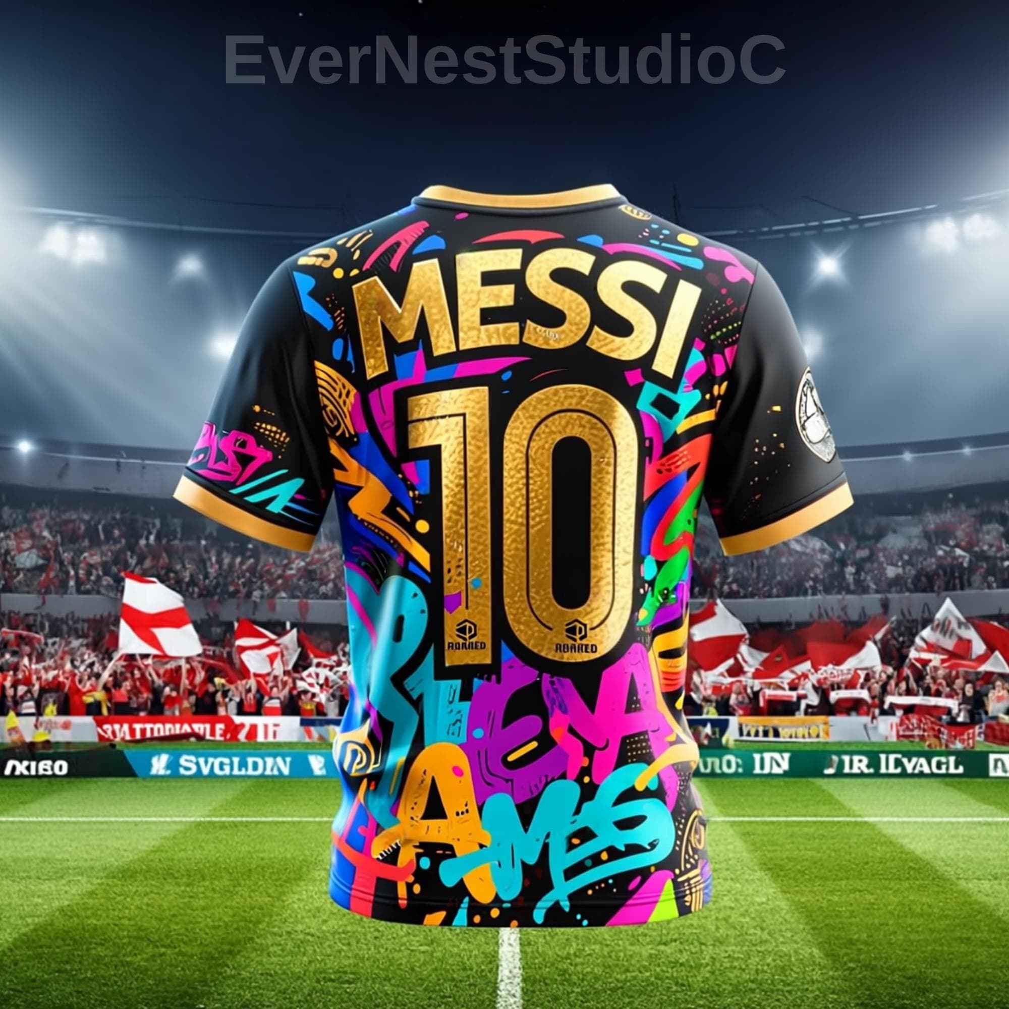Messi 3D Soccer Celebration T-Shirt - Commemorative Sports Tee for Men and Women Quick-Dry Breathable Outdoor Football Training Shirt
