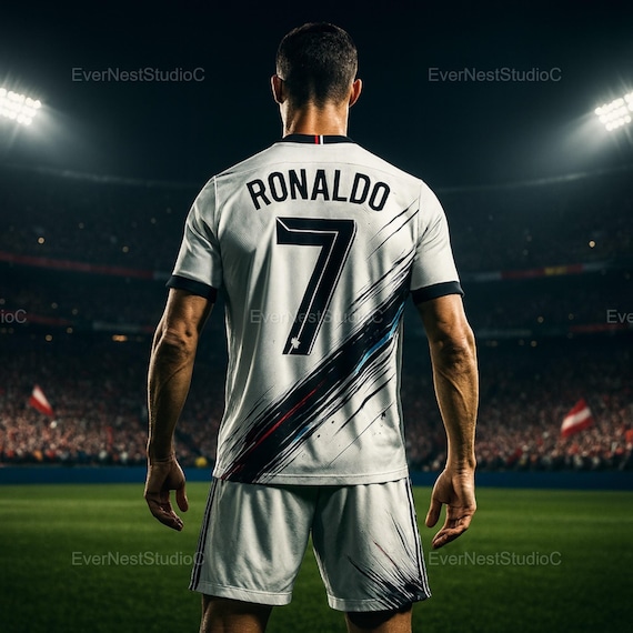Ronaldo #7 2pcs Graffiti Soccer Outfit Set for Kids and Adults