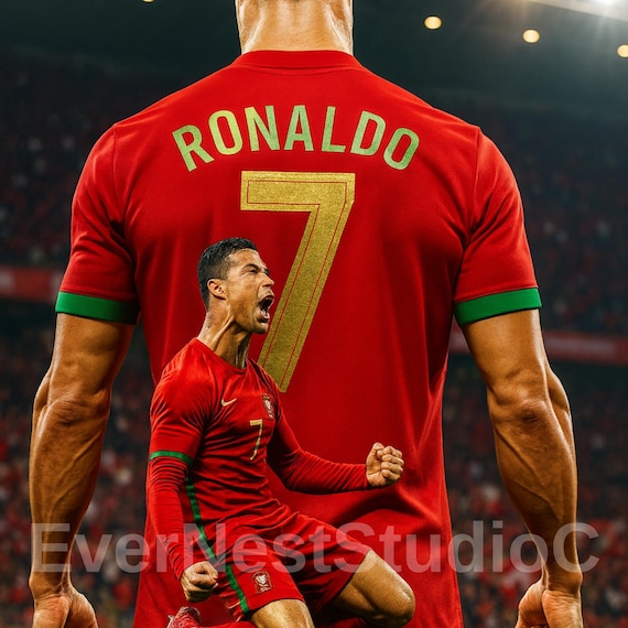 Ronaldo 3D Printed Football Jersey Kids Youth Adult Short Sleeve