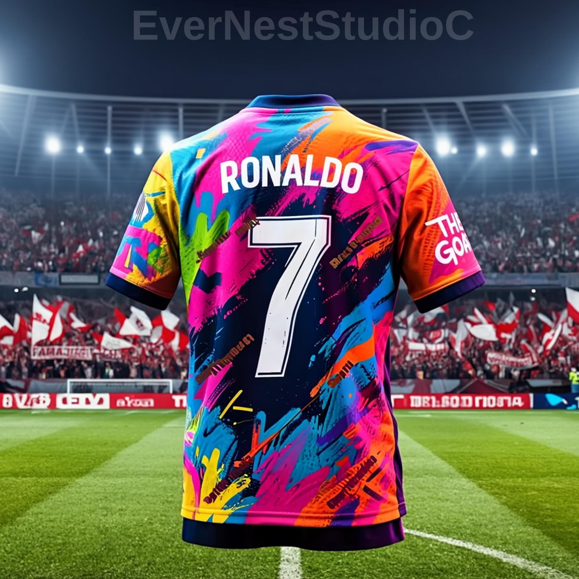 Ronaldo 7 3D Graffiti Sports T-shirt – Quick-dry Breathable