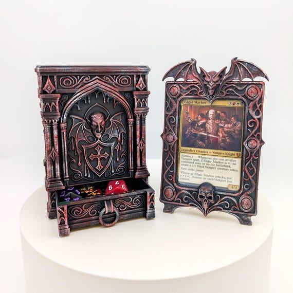 MTG Vampire Deck Box + Card Frame - TCG Card Storage, Commander