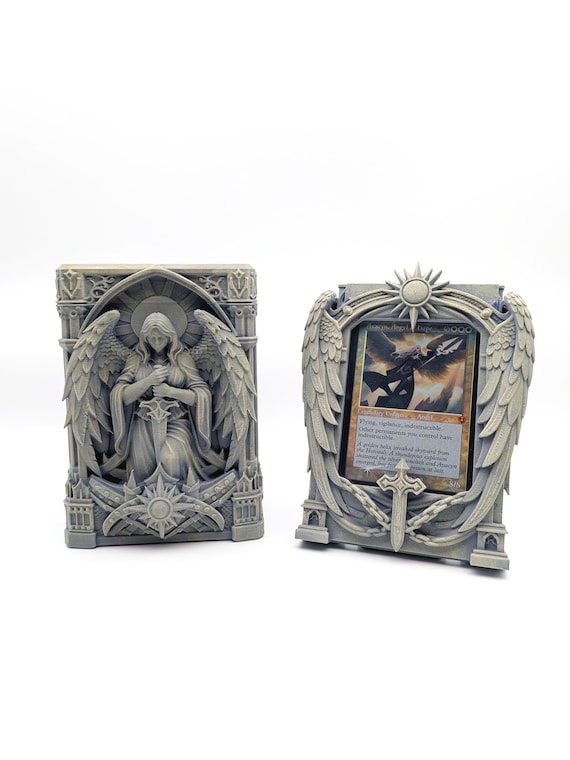 MTG Angel Deck Box & Card Frame - TCG Card Storage, Commander Display