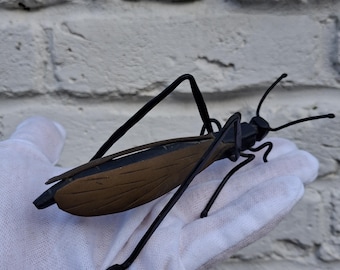 Antique Japanese Metal Brass Grasshopper Samurai Craft Insect