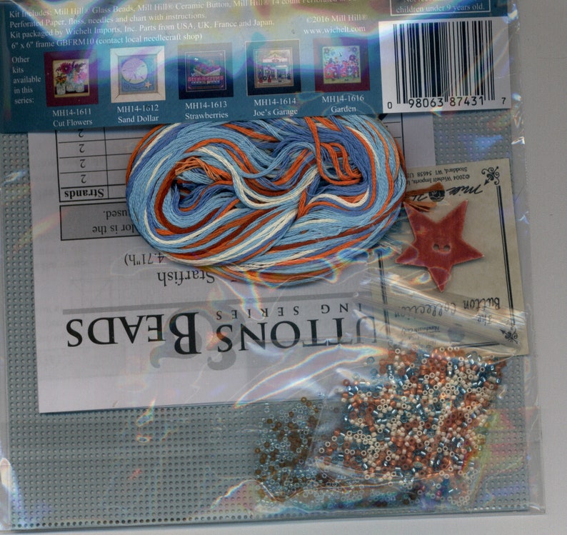 Sand Dollar Cross Stitch Kit Mill Hill 2016 Buttons /& Beads Spring MH141612