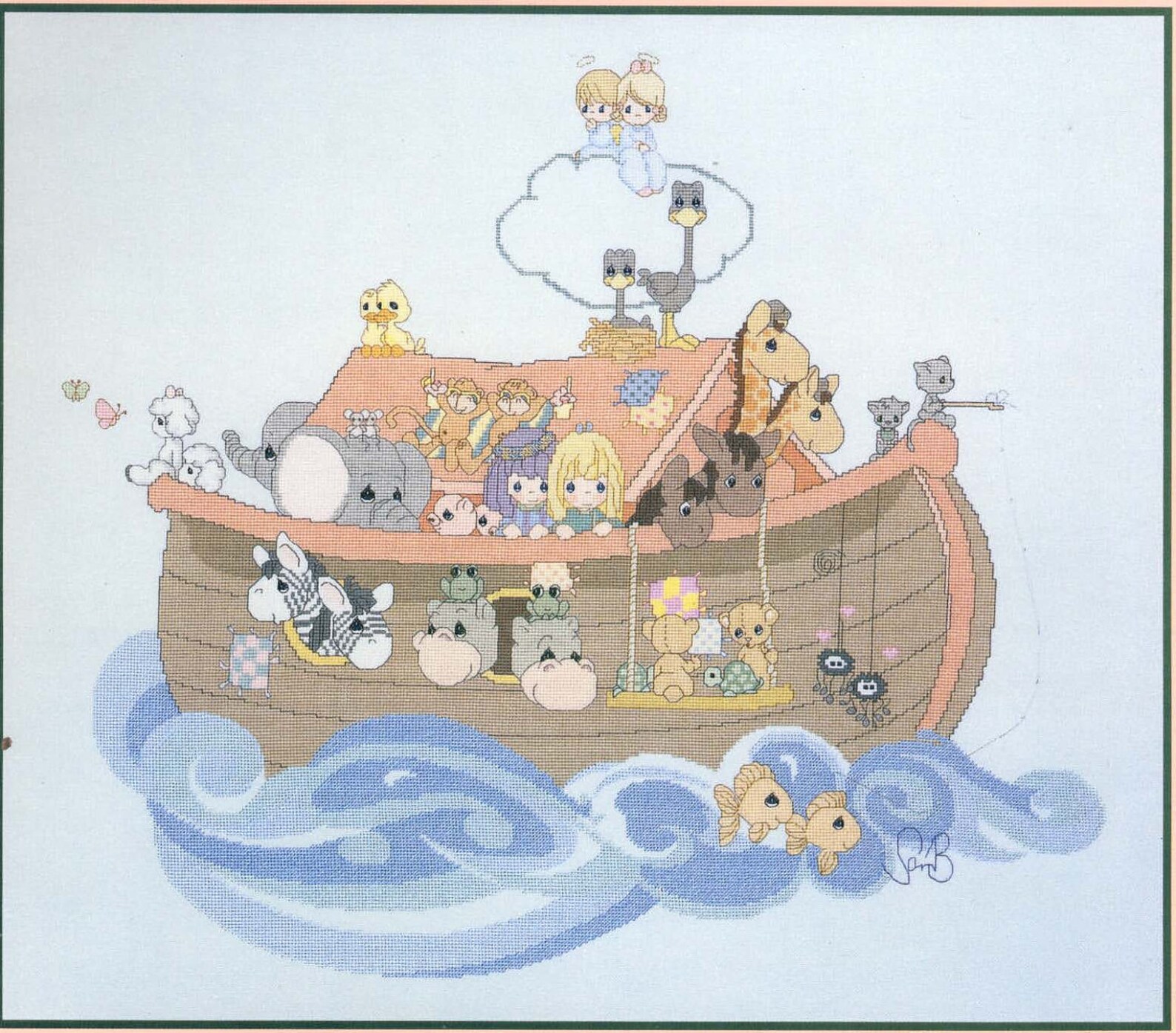 Precious Moments PM34 Noahs Ark cross stitch pattern Etsy