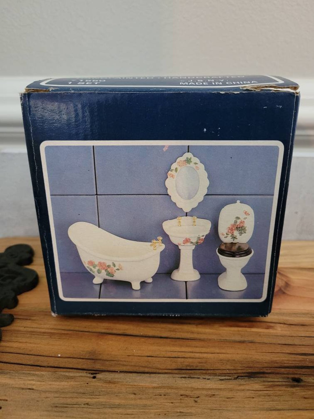 Vintage Dollhouse Bathroom Furniture Dollhouse Decor Dollhouse Bathtub ...