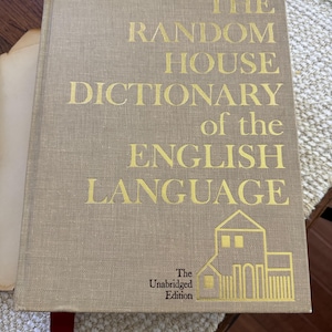 The Random House Dictionary of the English Language Unabridged 1966 Vintage Dictionary Gift for Him Gift for Her Junk Journal Supplies