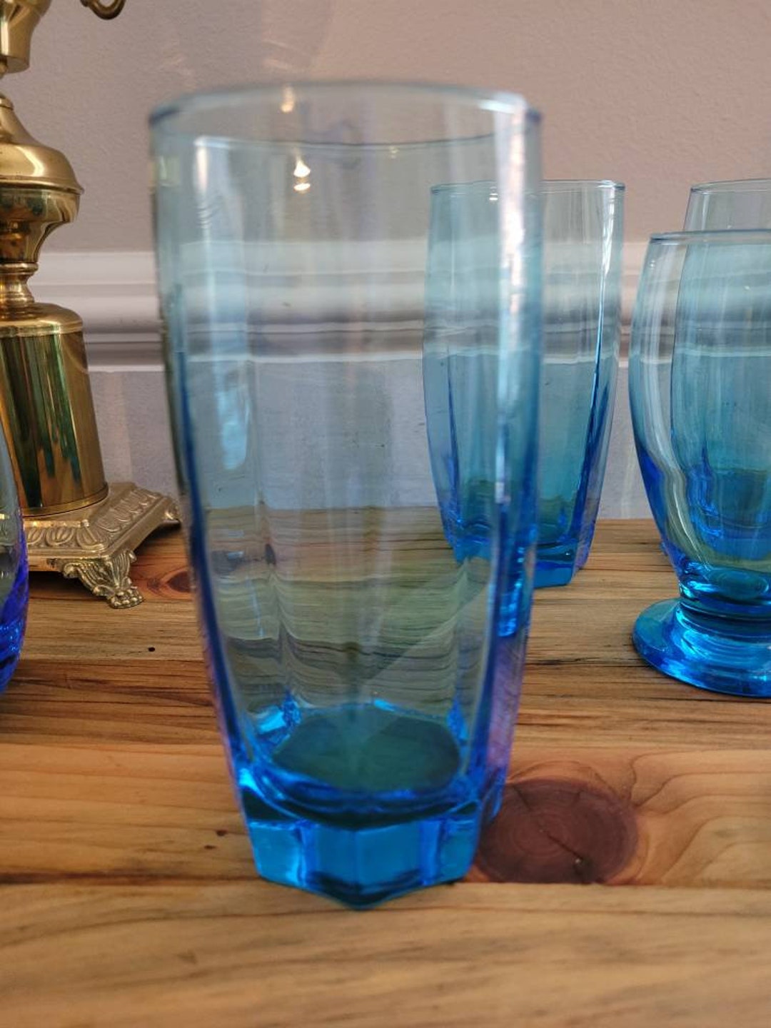 Cristar Blue Glasses Cristar Tumblers Cristar Stemless Wine Glass