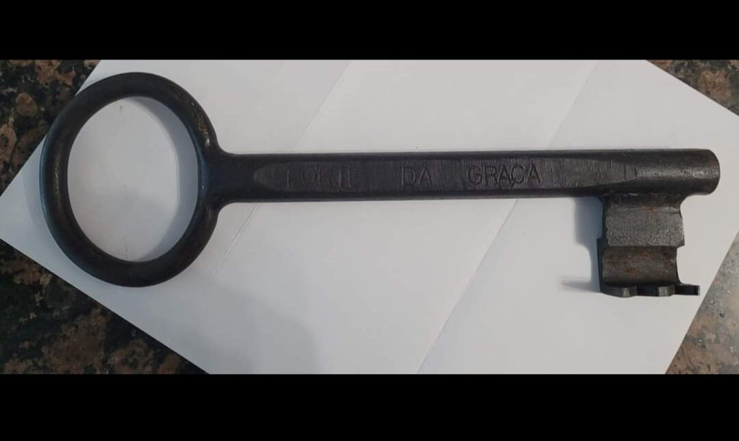 Large Iron Skeleton Key Vintage Skeleton Key 12 Inch Skeleton Key Forte Da Graca Portugal