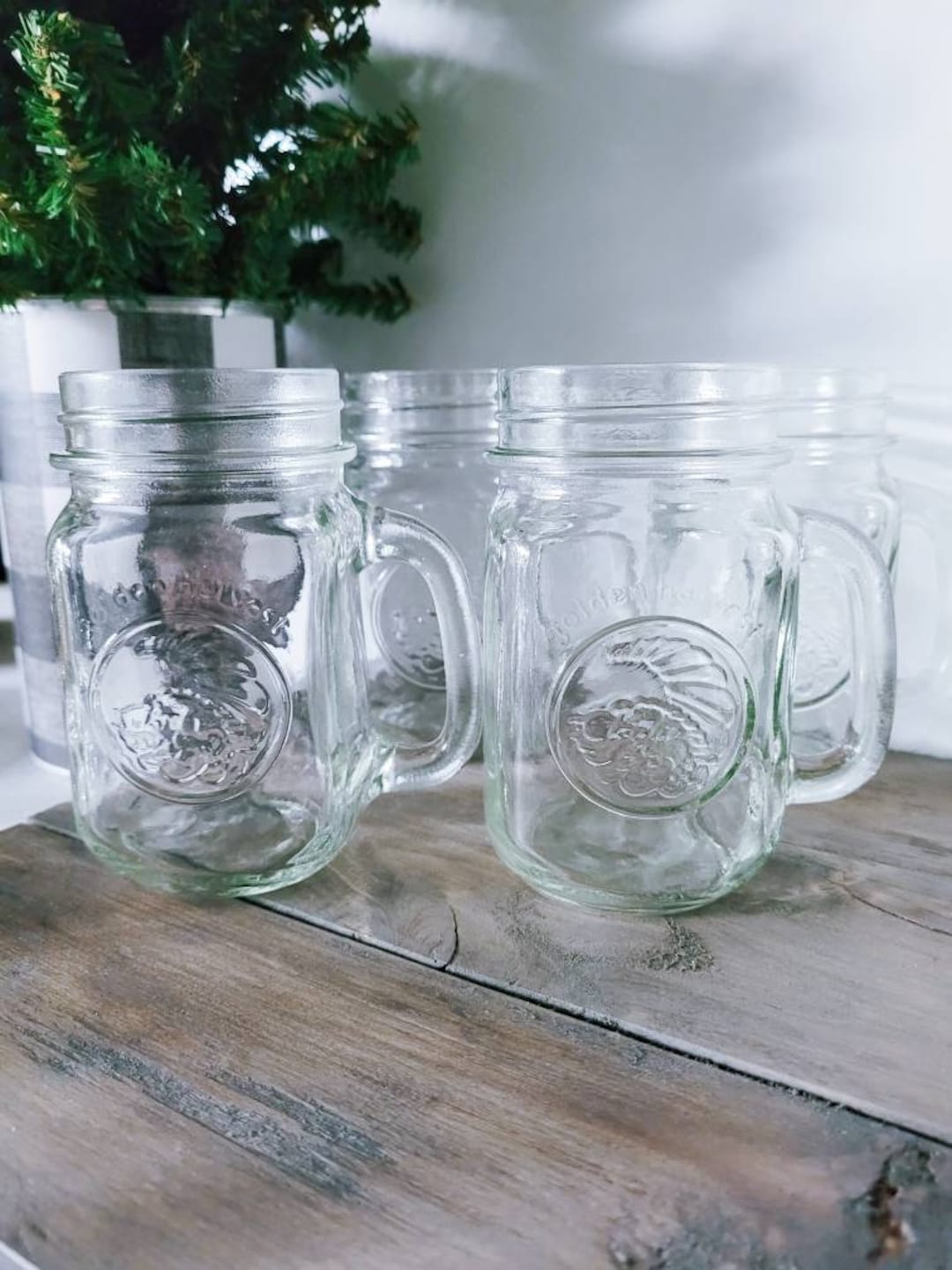 Golden Harvest Mason Drinking Jar Vintage Mason Jar Set of 4 Etsy