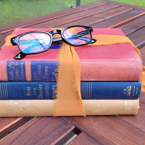 Vintage Books Book Home Decor Set of 3 Bookshelf Decor Vintage Decor Craft Supplies Vintage Book Page
